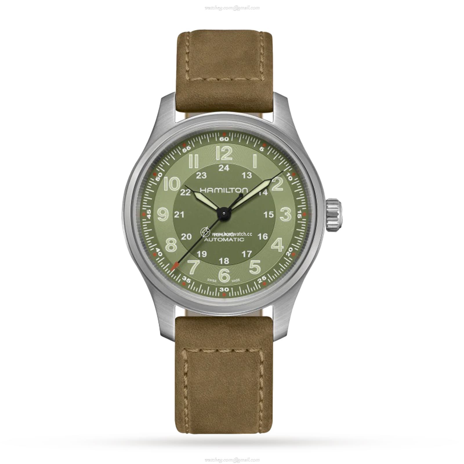 Hamilton Khaki Field Titanium Automatic Green Watch - 42mm | H70545560