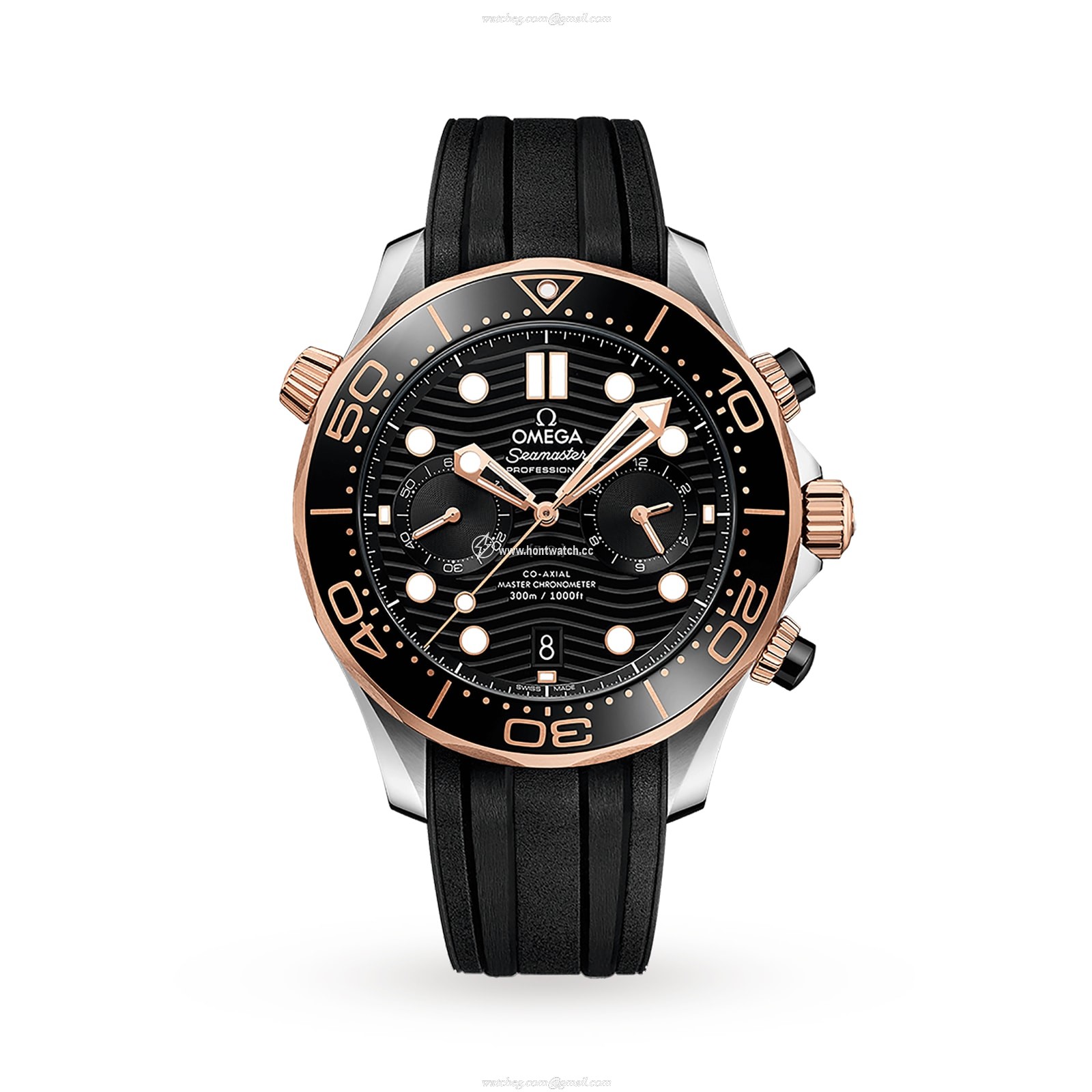Omega Seamaster Diver 300M Chronograph 44mm - Automatic Black Dial - Steel
