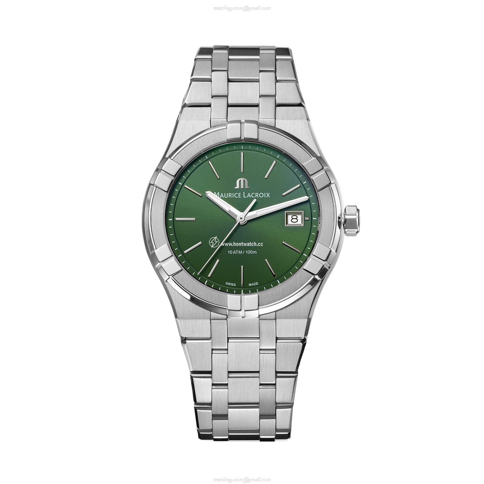 Maurice Lacroix Aikon Quartz Watch - 40mm Green Dial - Stainless Steel
