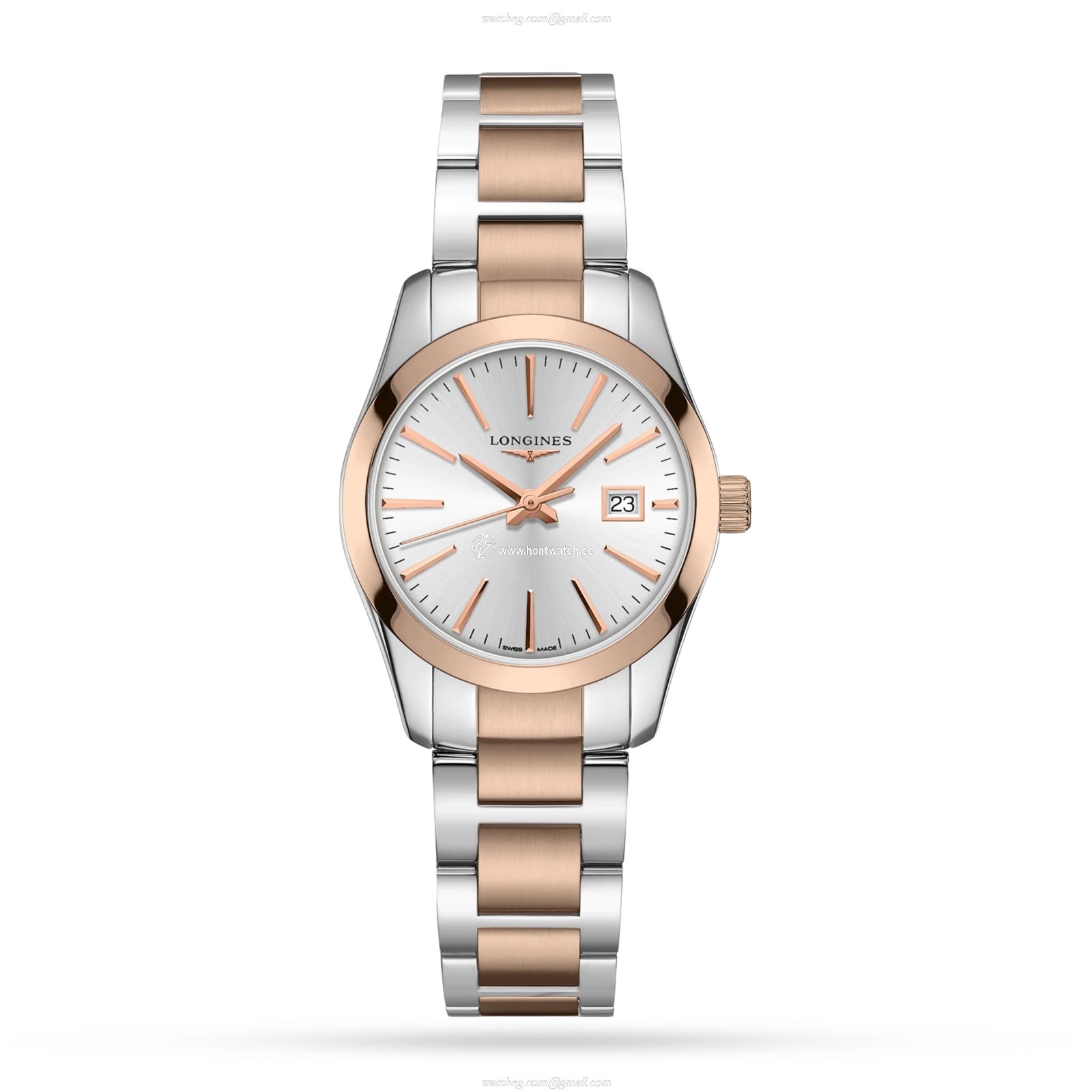 Longines Conquest L22863727 | 29.5mm Silver Dial | Bicoloured Quartz Watch