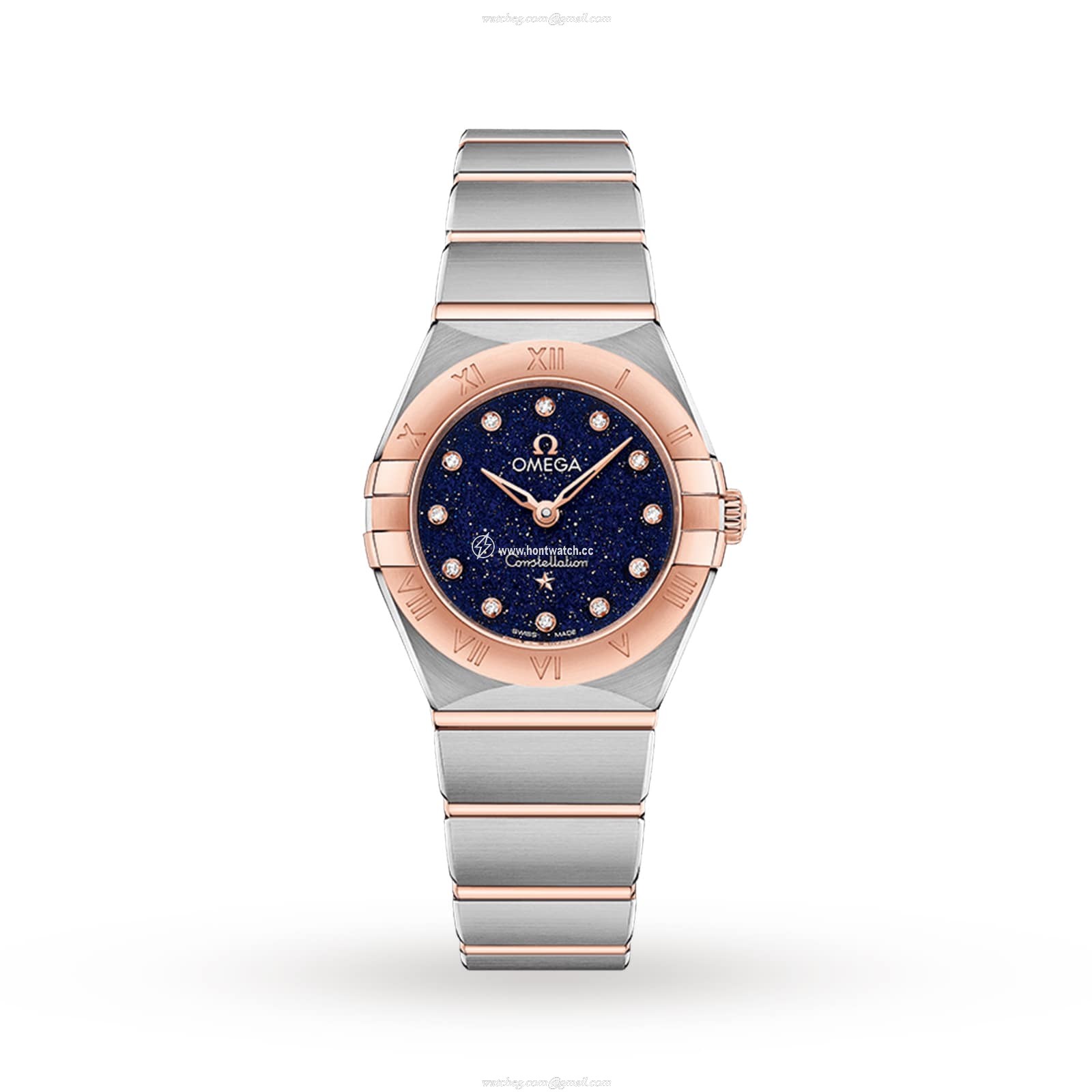 Omega Constellation Replica - 25mm Blue Dial - Stainless Steel & Rose Gold