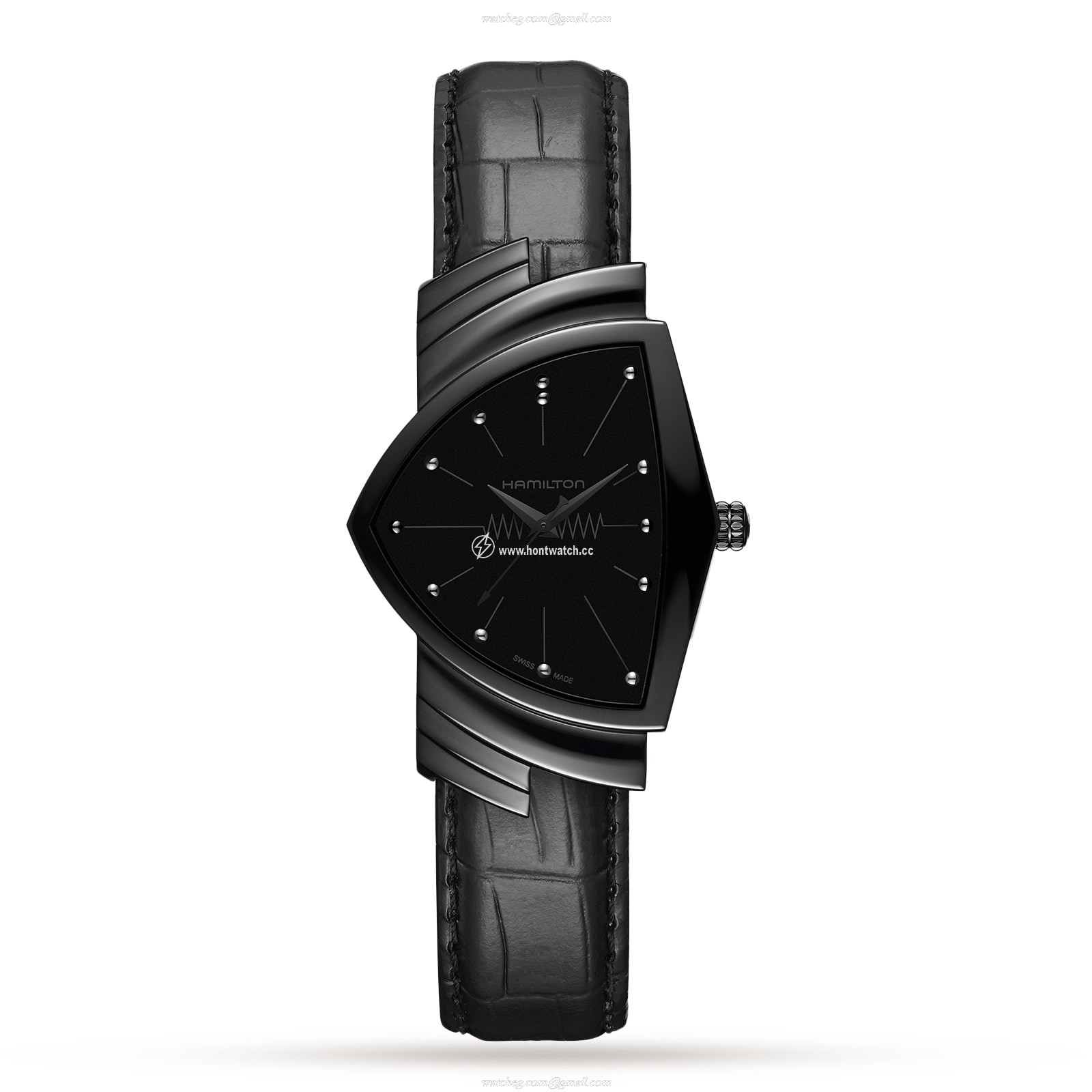 Hamilton Ventura H24401731 | Black Quartz Watch | Stainless Steel & PVD