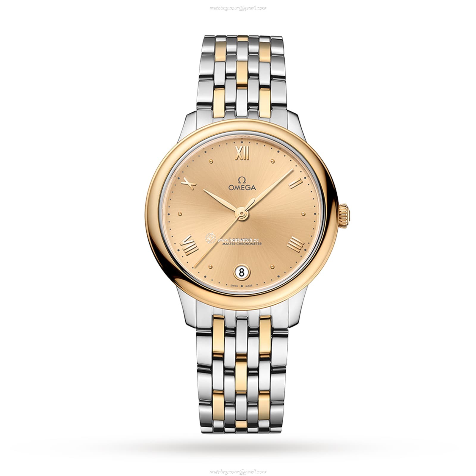 Omega De Ville Prestige 34mm Automatic - Champagne Dial - Steel & Gold