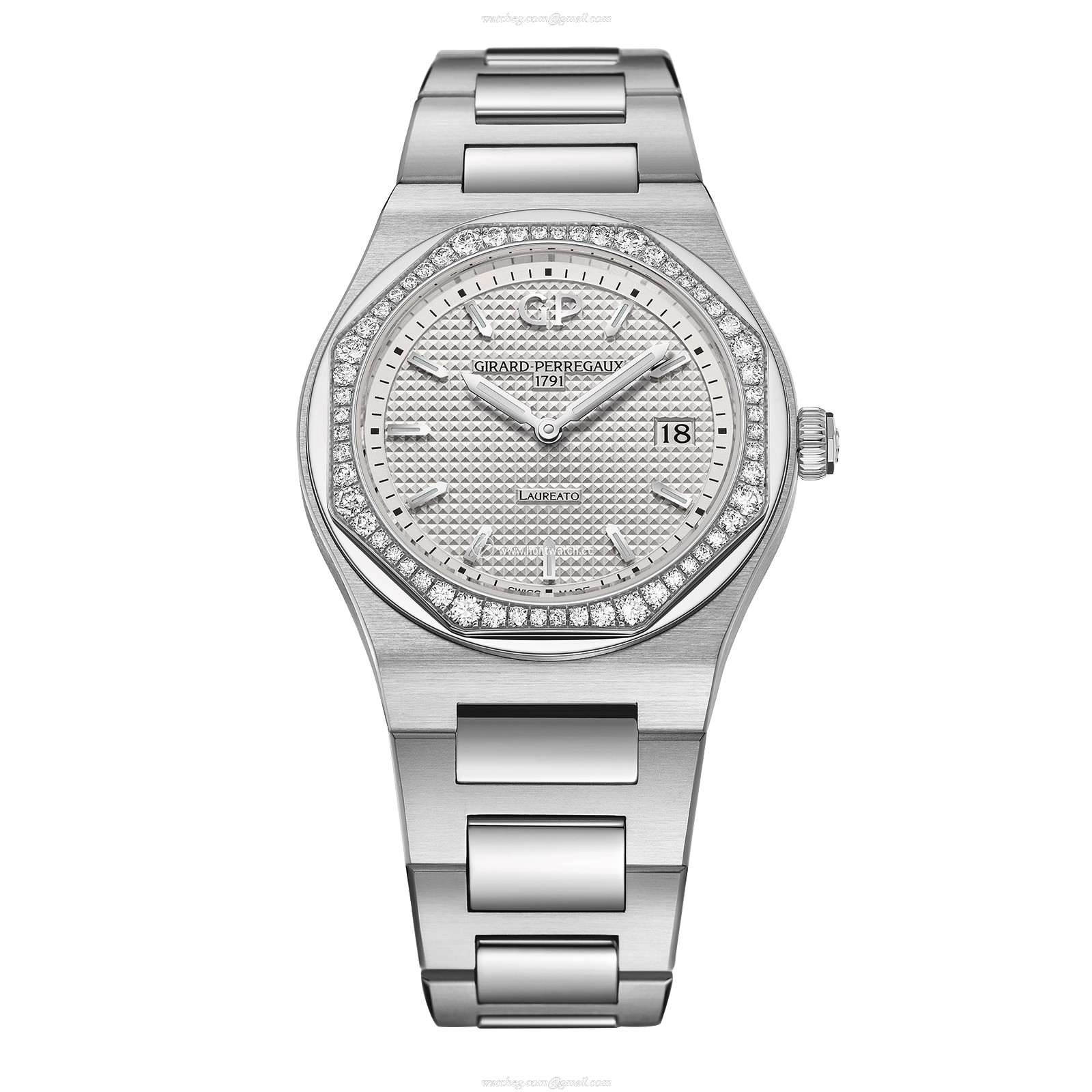 Girard-Perregaux Laureato 34mm Silver Dial | Stainless Steel Quartz Watch
