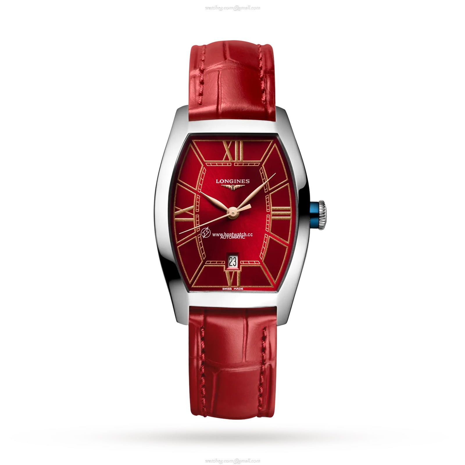 Longines Evidenza L21424092 Automatic Watch | Red Dial | Stainless Steel
