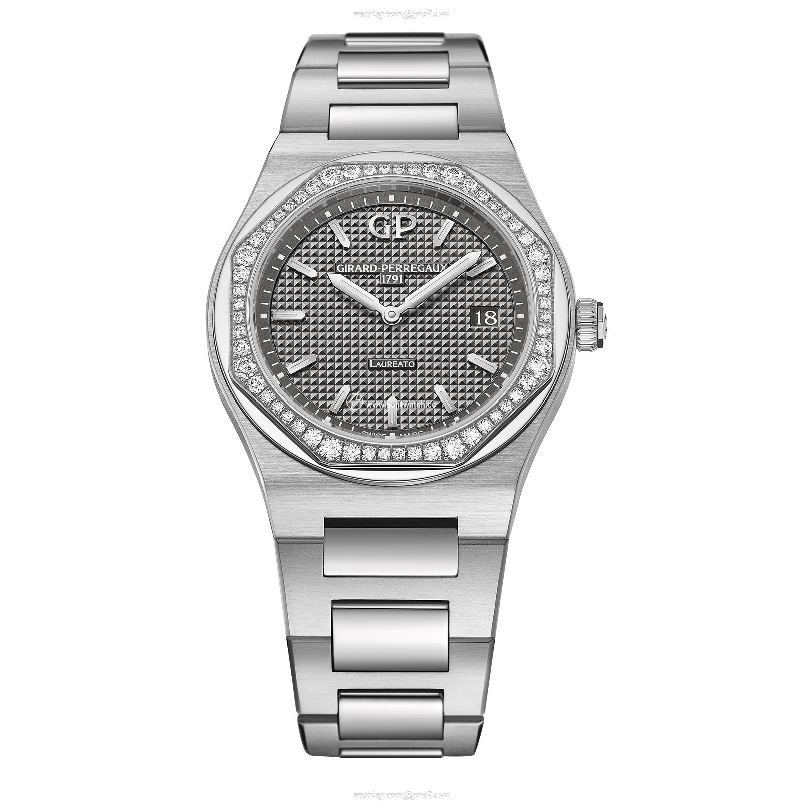 Girard-Perregaux Laureato 34mm Grey Dial | Stainless Steel Quartz Watch