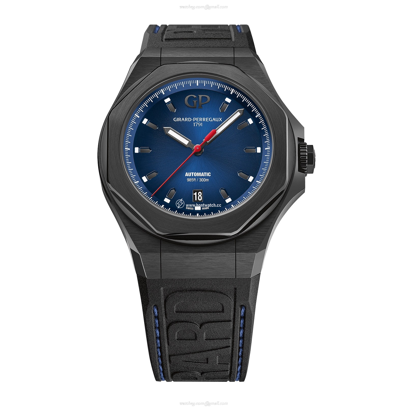 Girard-Perregaux Laureato 44mm Titanium PVD Automatic Blue Watch