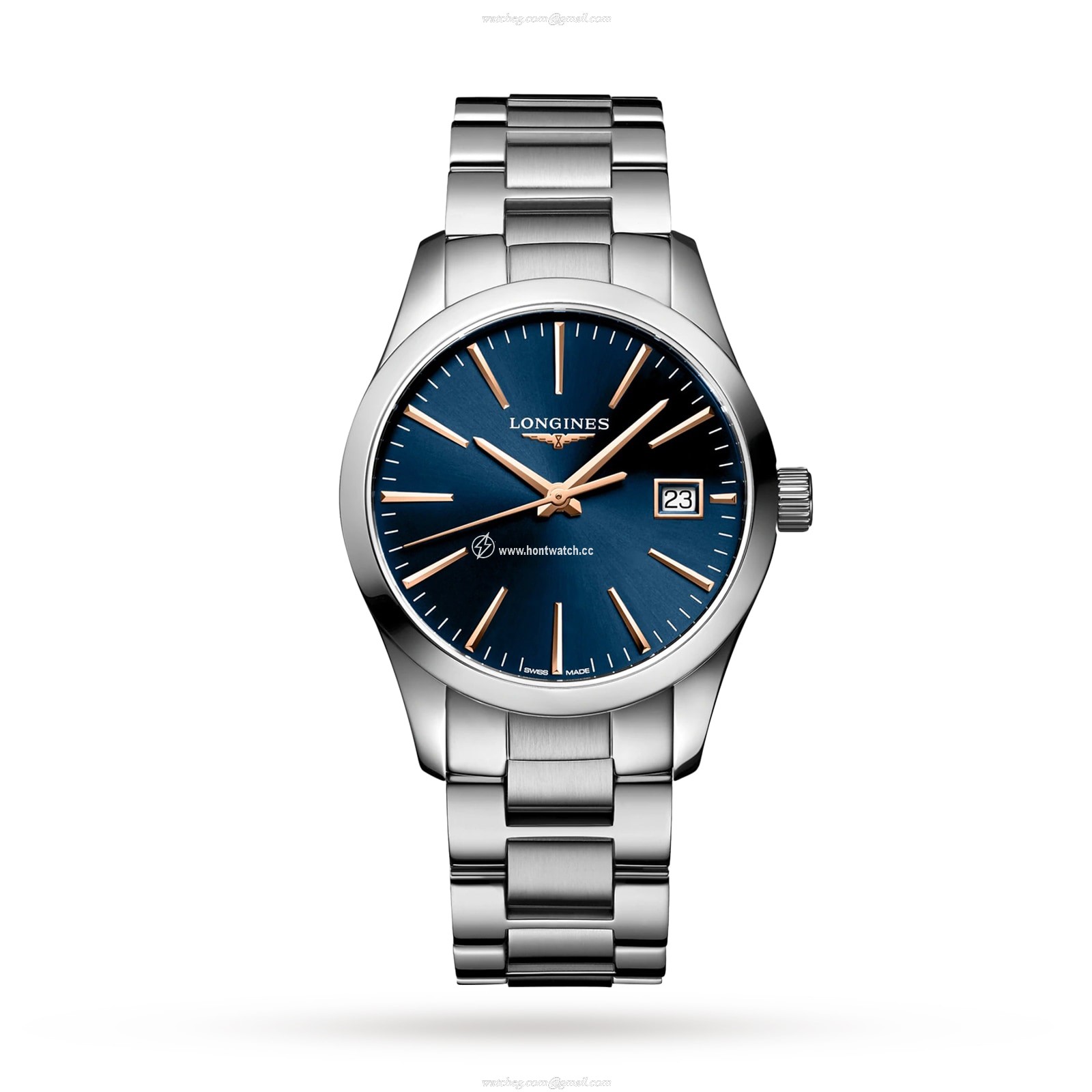 Longines Conquest L23864926 | 34mm Blue Dial | Stainless Steel Quartz Watch