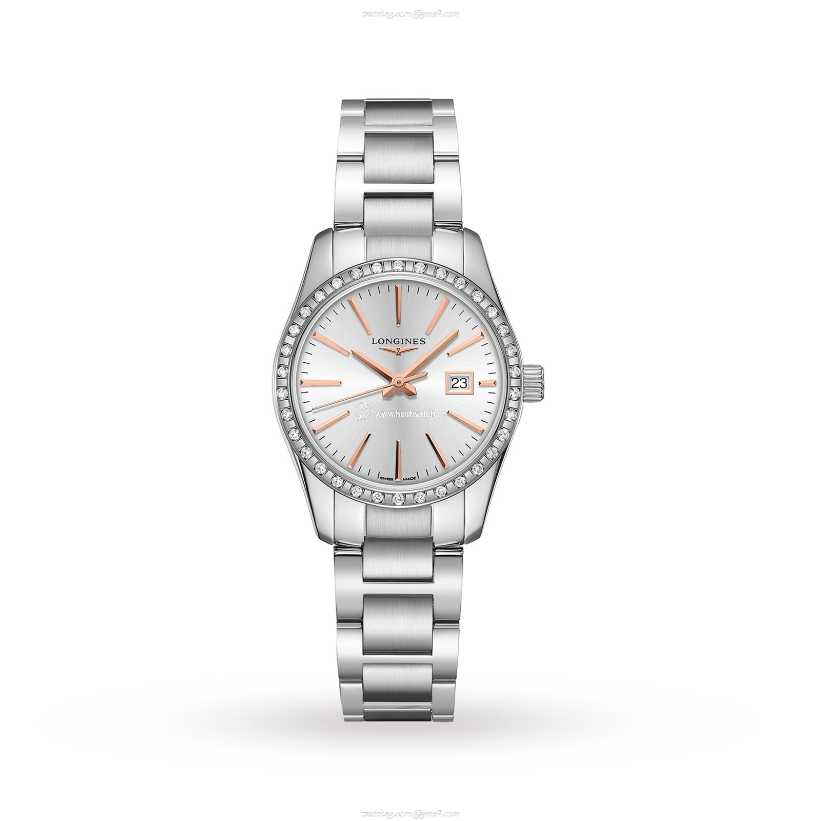 Longines Conquest L22860726 | 29.5mm Silver Dial | Quartz Watch for Her