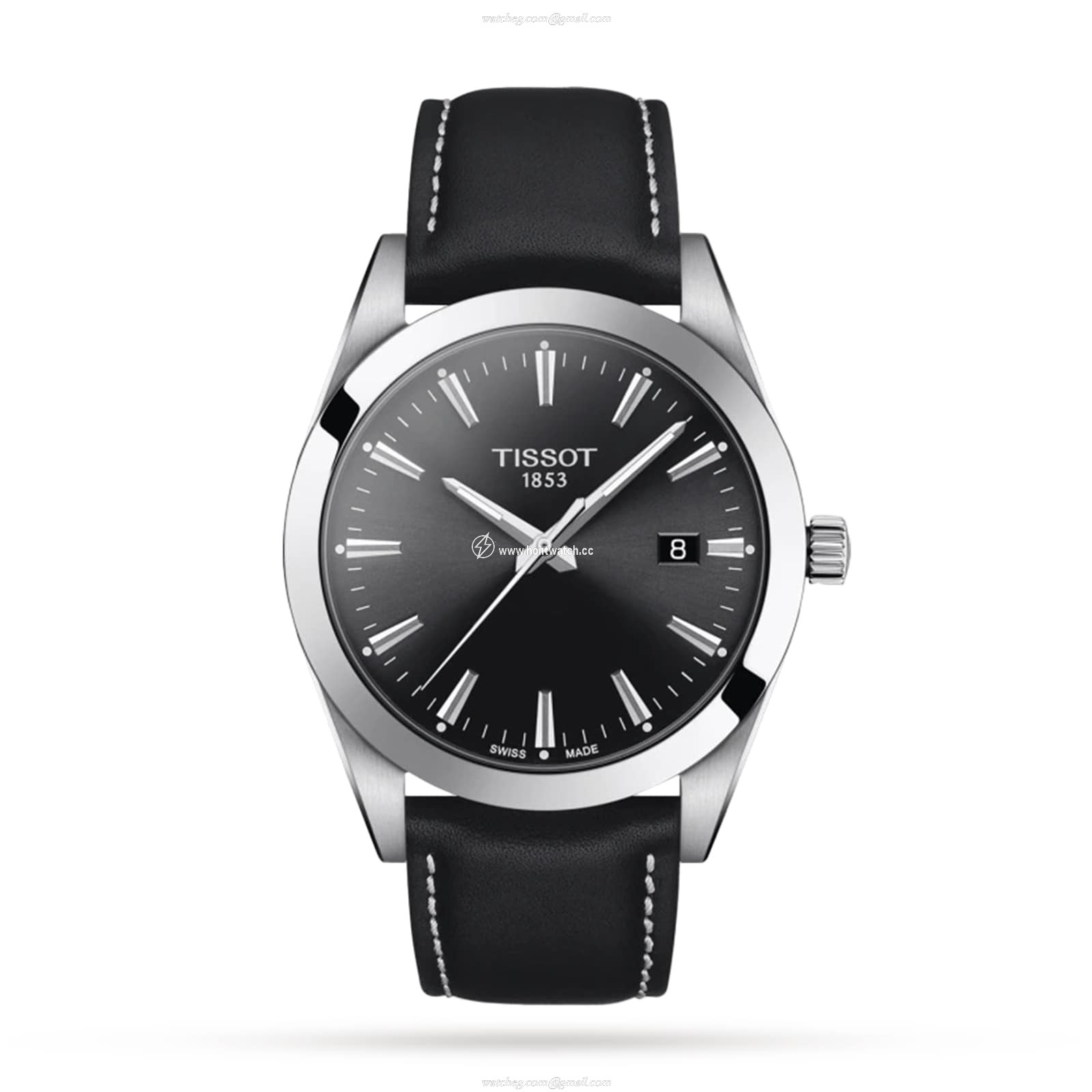Tissot T-Classic Gentleman Quartz Watch - 40mm Black Dial Stainless Steel