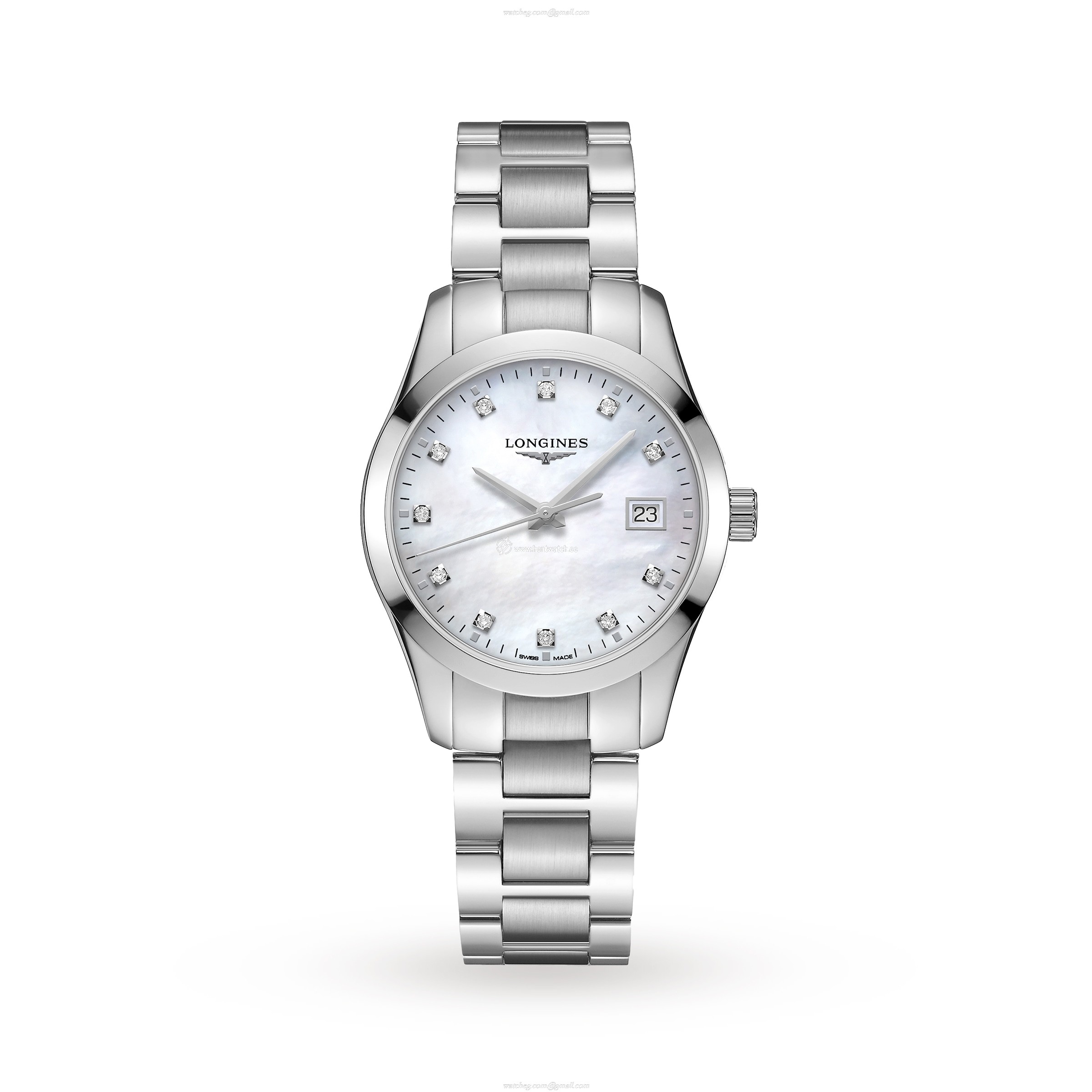 Longines Conquest L23864876 | 34mm Stainless Steel | Quartz Mother of Pearl