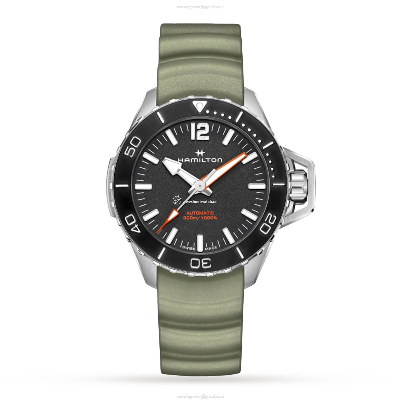 Hamilton Khaki Navy Automatic Black Watch - 46mm Stainless Steel