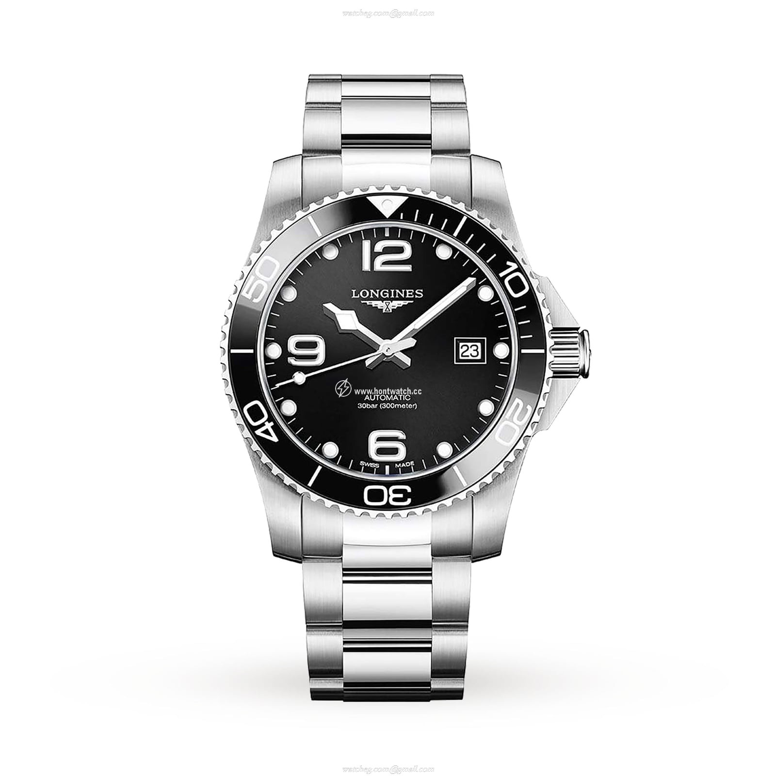 Longines HydroConquest L37814566 | 41mm Automatic Black Dial | 300m Water Resistant