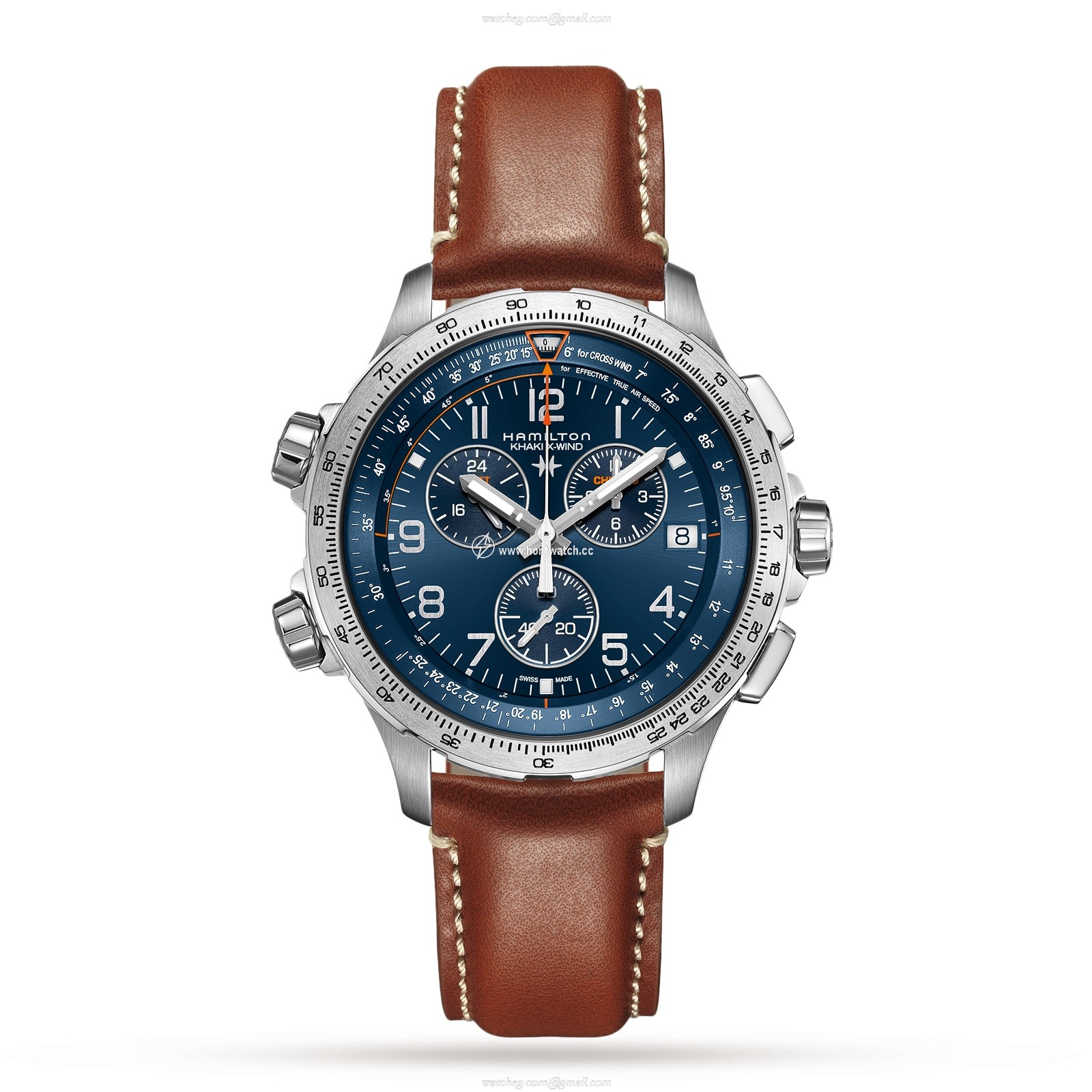 Hamilton Khaki Aviation H77922541 | 46mm Stainless Steel | Quartz | Blue Dial