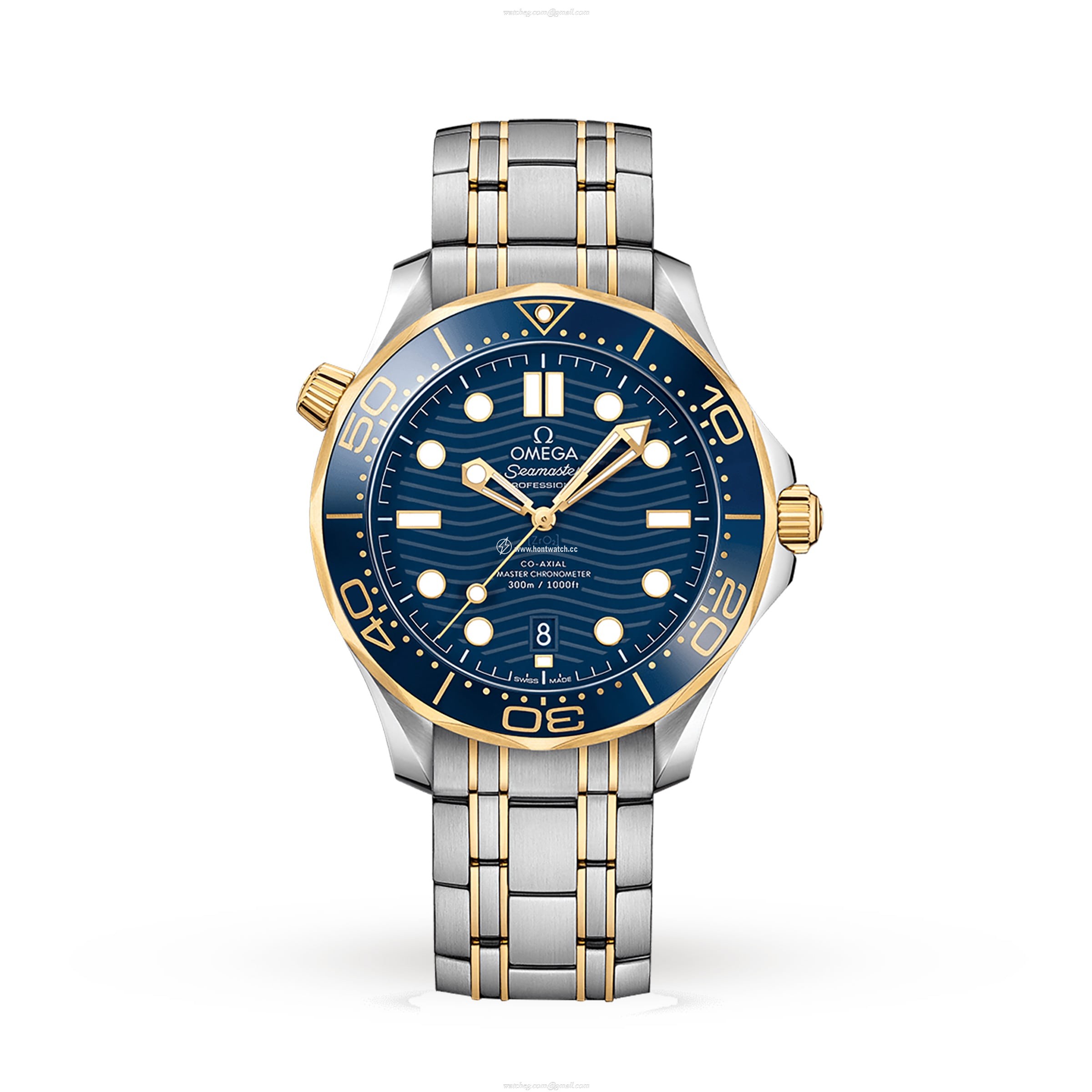 Omega Seamaster Diver 300M 42mm Blue Dial Automatic Watch - Stainless Steel & 18ct Gold