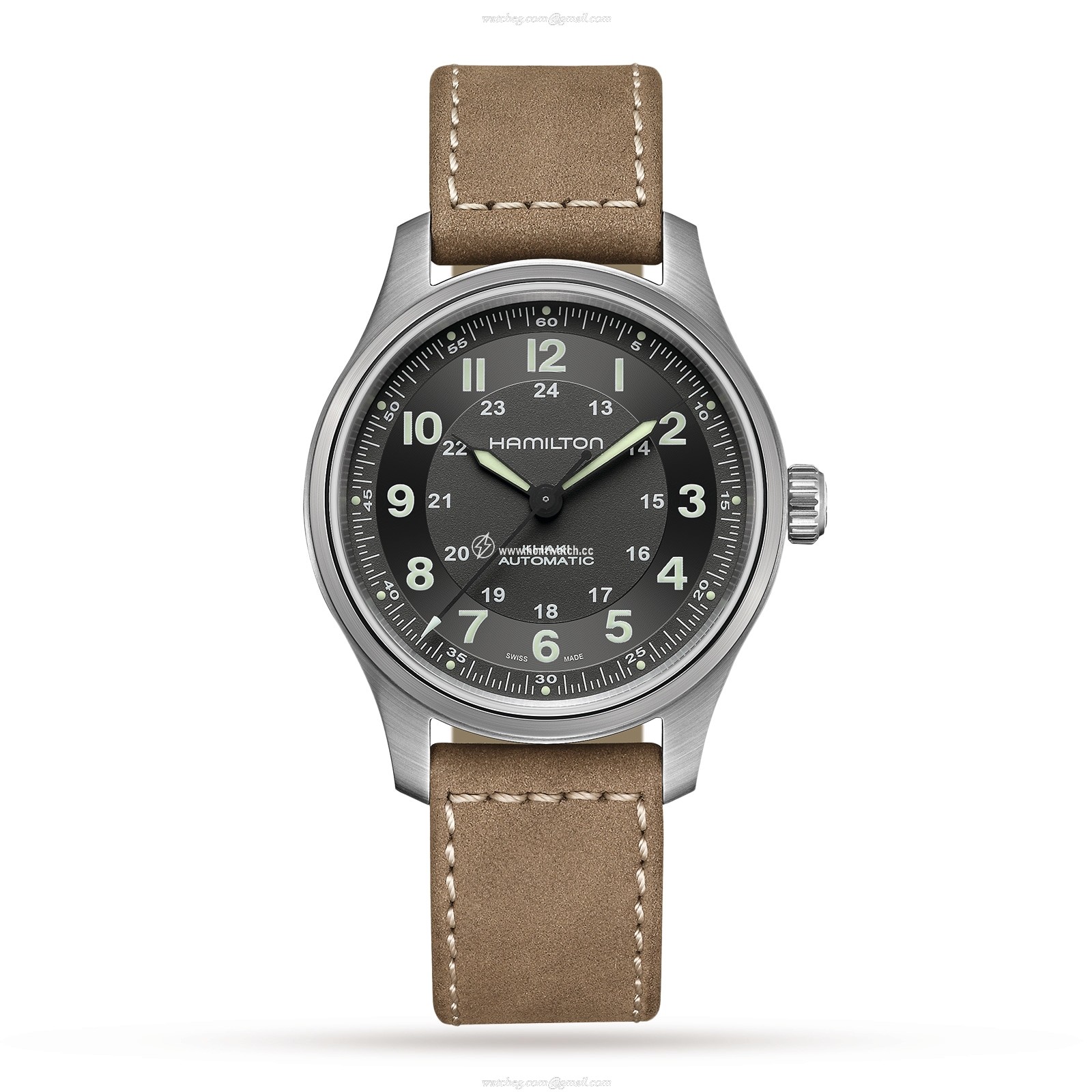 Hamilton Khaki Field Titanium Automatic Grey Watch - 42mm | H70545550