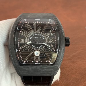 Franck Muller Vanguard V 45 SC DT Mens Watch - 44mm Carbon Case - Valjoux 7750