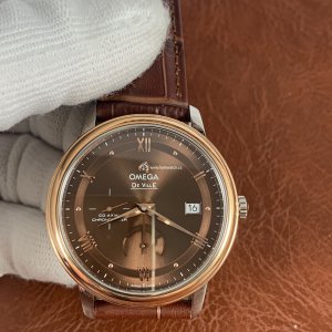Omega De Ville Prestige Mens Watch - 39.5mm Brown Dial - ETA2824 Movement