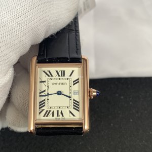 Cartier Tank Rose Gold Replica Watch for Men - Quartz 25.5mm