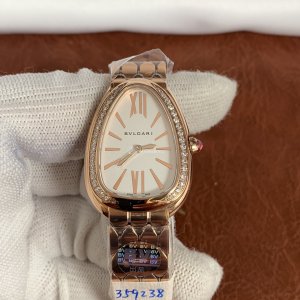 Bvlgari Serpenti Spiga Ladies Watch - 33mm Swiss Quartz - White Ceramic