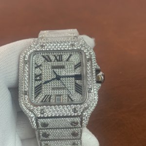 Cartier Santos De Cartier WSSA0009 ICED Replica - Men's 40mm Swiss Automatic