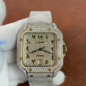 Cartier Santos De Cartier WSSA0009 ICED Two Tone Replica - 40mm Swiss Automatic