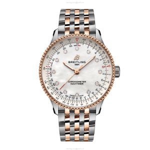 Breitling Navitimer 36mm Automatic - Stainless Steel & Rose Gold | White Dial