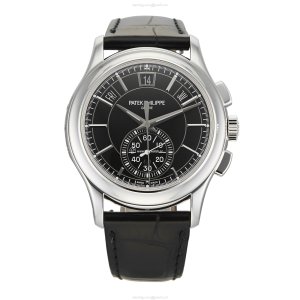 Patek Philippe Complications 5905P-010 Platinum Automatic Watch - 42mm Black Dial
