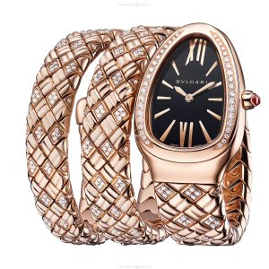 Bvlgari Serpenti 103252 Rose Gold Quartz Watch - 35mm Gold Dial | Replica