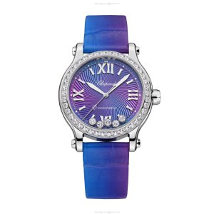 Chopard Happy Sport 278608-3006 | 33mm Stainless Steel Automatic Watch - Purple