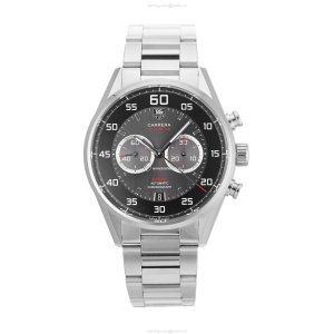 Pre-Owned TAG Heuer Carrera Automatic Chronograph | 43mm Black Dial | Stainless Steel