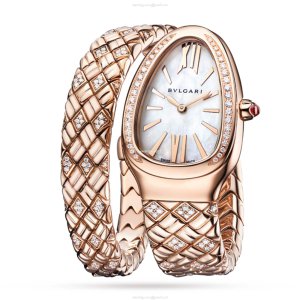 Bvlgari Serpenti 103250 | Rose Gold Quartz Watch | Pink Dial 35mm