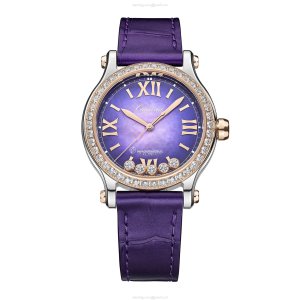 Chopard Happy Sport 278608-6012 | 33mm Stainless Steel Automatic Purple Watch