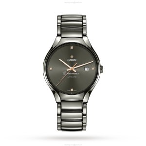 Rado True R27057712 Automatic Grey Ceramic Watch - 40mm Diamond Markers