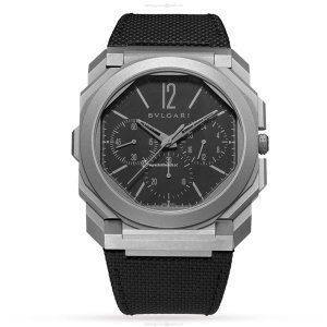 Bvlgari Octo 103371 Automatic Watch - 42mm Titanium Case & Black Dial