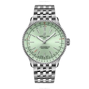 Breitling Navitimer 36mm Automatic Green Dial Stainless Steel Watch