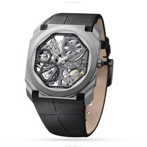 Bvlgari Octo 102714 Automatic Watch - 40mm Titanium Case - Black Dial