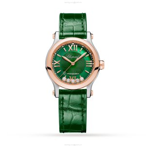 Chopard Happy Sport 278573-6032 | 30mm Green Dial | 18ct Rose Gold Automatic