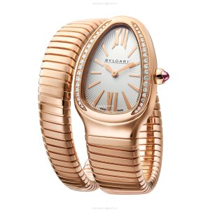 Bvlgari Serpenti 103003 Gold Quartz Watch | 35mm White Dial Replica