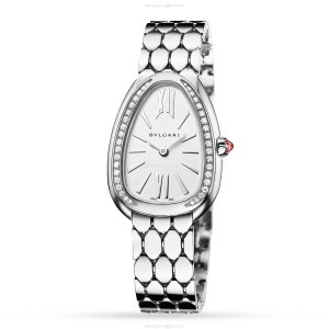 Bvlgari Serpenti Seduttori 103361 | 33mm Stainless Steel Silver Quartz Watch