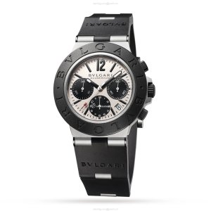 Bvlgari Aluminium Automatic Grey Watch - 40mm Rubber Strap | 100M Water Resistant