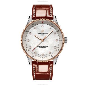 Breitling Navitimer 32mm White Dial - Stainless Steel & Rose Gold Quartz