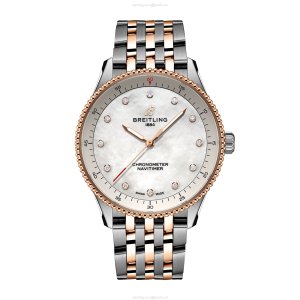 Breitling Navitimer 32mm White Dial - Stainless Steel & Rose Gold Quartz Watch
