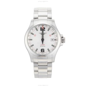 Longines Conquest L3.728.4.76.6 | 43mm Stainless Steel Quartz Watch - Silver Dial