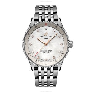 Breitling Navitimer 32mm White Dial Quartz Watch - Stainless Steel