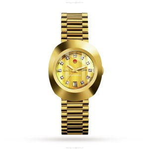 Rado DiaStar R12416633 Automatic Watch - Gold Dial - 41.5mm Hard Metal Case