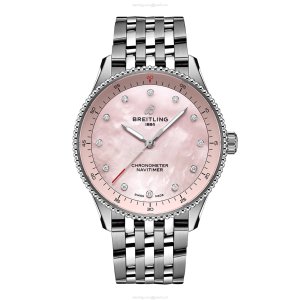 Breitling Navitimer 32mm Pink Dial | Stainless Steel Quartz Watch