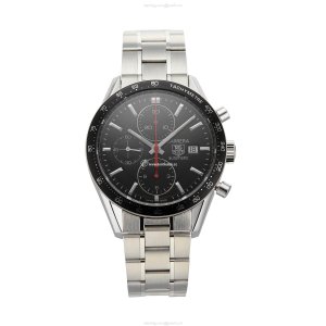 TAG Heuer Carrera CV2014-2 Automatic Watch - 41mm Black Dial - Stainless Steel