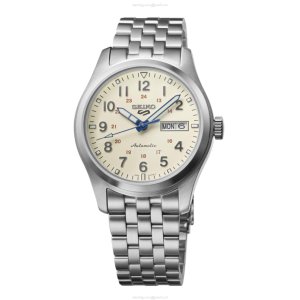 Seiko 5 Sports SRPK41K1 Automatic Cream Dial Watch - 39.5mm Stainless Steel