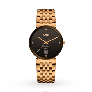 Rado Florence Classic Brown Dial Watch - 38mm Stainless Steel & Rose Gold